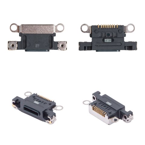 Коннектор зарядки для iPhone 14, iPhone 14 Plus, черный, Lightning