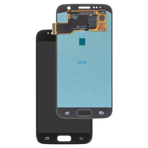 Pantalla LCD puede usarse con Samsung G930 Galaxy S7, negro, sin marco, High Copy, OLED