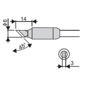 Punta de recambio para cautín Goot RX 85HRT 6K