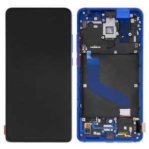 Pantalla LCD puede usarse con Xiaomi Mi 9T, Mi 9T Pro, Redmi K20, Redmi K20 Pro, azul, con marco, Original PRC , M1903F10G, M1903F11G, M1903F10I, M1903F11I