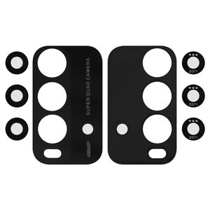 Vidrio de cámara puede usarse con Xiaomi Redmi 9T, negro, sin marco, juego de 4 uds., carbon Gray, J19S, M2010J19SG, M2010J19SY