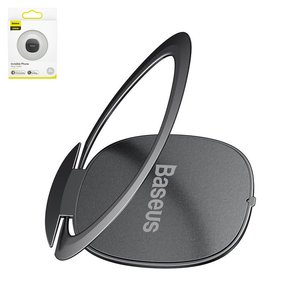 Soporte Baseus Invisible, base pegante, anillos, gris, metal, #SUYB 0A