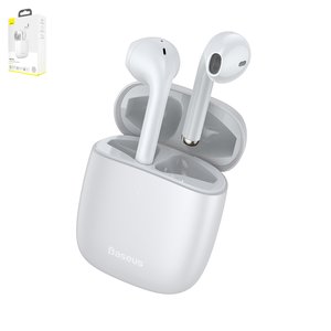 Auricular Baseus W04 Pro, inalámbrica, blanco, con funda de carga, con cable USB Tipo C, #NGTW150002