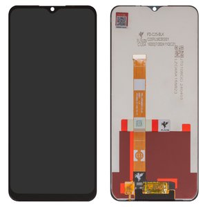 Pantalla LCD puede usarse con Realme C25, C25s, Narzo 50A; Oppo A16, A16s, A54s, negro, sin marco, FLYCDI, CPH2269, CPH2271, CPH2273, FPC HTF065H113 A1