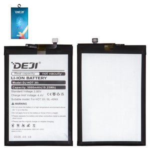 Batería Deji BL 49NX puede usarse con Infinix Smart 7 X6515 , Smart 9 X6532 , Li ion, 3.85 V, 5000 mAh