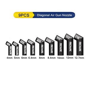 Boquilla para pistolas de aire Mechanic 861 Diagonal, curvada, 9in1, 4mm 5mm 6mm 6.4mm 8mm 8.4mm 10mm 12mm 12.7mm