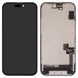 Pantalla LCD puede usarse con iPhone 15, negro, con marco, AAA, TFT , ZY, LTPS FHD