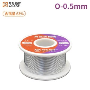 Estaño Amaoe 6337 O, Sn 63% , Pb 37%, 0,5 mm, 50 g