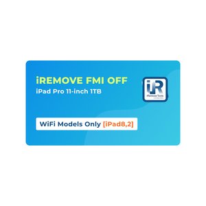 iRemove FMI OFF iPad Pro 11 inch 1TB solamente modelos WiFi [iPad8,2]