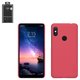 Чехол Nillkin Super Frosted Shield для Xiaomi Redmi Note 6 Pro, красный, с подставкой, матовый, пластик, M1806E7TG, M1806E7TH, M1806E7TI, #6902048167322