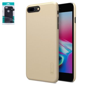 Чехол Nillkin Super Frosted Shield для iPhone 8 Plus, золотистый, матовый, без отверстия под логотип, пластик, #6902048148178