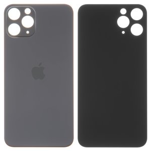 Задня панель корпуса для iPhone 11 Pro, сіра, потрібно зняти скло камери, small hole, matte space gray