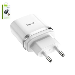 Сетевое зарядное устройство Hoco C12Q, 18 Вт, Quick Charge, белый, 1 порт, #6931474716262