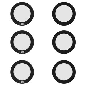 Стекло камеры для Samsung M135 Galaxy M13, черное, без рамки, комплект 3 шт.