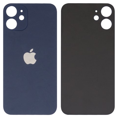 Задняя панель корпуса для iPhone 12 mini, синяя, big hole