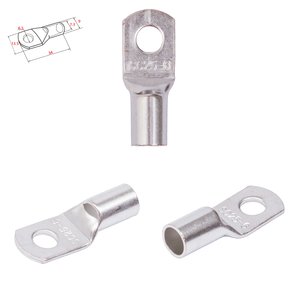 Наконечник SC25 6, 6 мм, кільцевий, мідний, луджений, 25 мм²