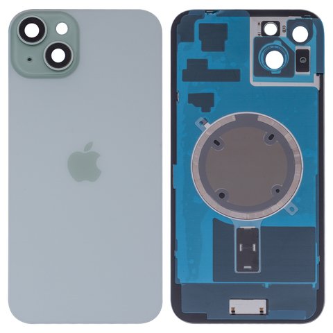 Задняя панель корпуса для iPhone 15 Plus, зеленая, со стеклом камеры, HC