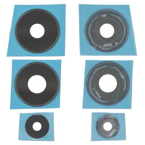 Скло камери для Xiaomi Redmi Note 13 4G, чорне, без рамки, комплект 3 шт.