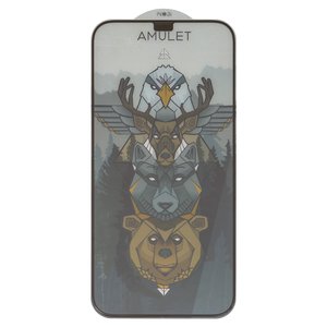 Защитное стекло iNobi Amulet для Apple iPhone 12, iPhone 12 Pro, Full Glue, Anti Static, черный