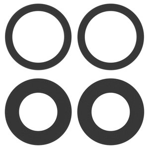 Стекло камеры для iPhone 16, iPhone 16 Plus, черное, без рамки, комплект 2 шт., Original PRC 