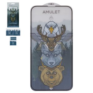 Захисне скло iNobi Amulet для Apple iPhone 13, iPhone 13 Pro, iPhone 14, iPhone 16e, Full Glue, Anti Static, чорний