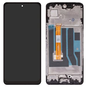 Дисплей для Realme C67 5G, черный, с рамкой, High Copy